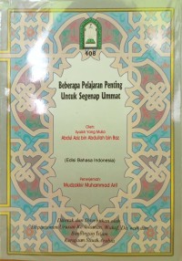 Image of Beberapa Pelajaran Penting Untuk Segenap Umat
